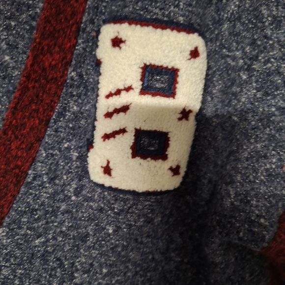 Women's Blue and Red Cardigan Sweater Preppy 60s Dance Vibes. Costume - Picture 3 of 8